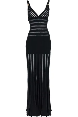 Elisabetta Franchi Kjole, Dame, Sort, L, Bomuld, Strappy Maxi Kjole