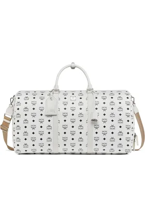 MCM Taske, Herre, Hvid, ONE SIZE, Bomuld, Ottomar Weekender i Visetos
