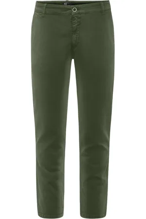 Bomboogie Bukser, Herre, Grøn, W40, Bomuld, Slim Fit Chino Bukser