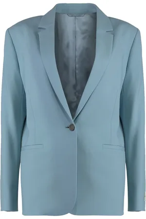 Calvin Klein Jakke, Dame, Blå, L, Uld, Elegant Uldblandingsjakke