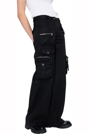 Silvian Heach Bukser, Dame, Sort, M, Bomuld, Cargo Pants