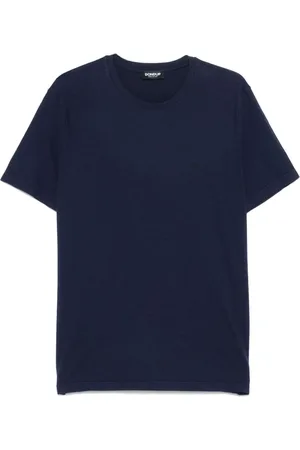 Dondup Top, Herre, Blå, S, Bomuld, Crew Neck T-shirt