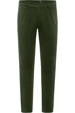 Bomboogie Bukser, Herre, Grøn, W33, Bomuld, Stretch Cotton Chino Bukser
