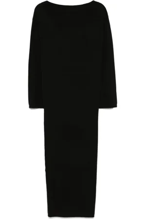 Herskind Kjole, Dame, Sort, XS, Uld, Off-Shoulder Strikkjole