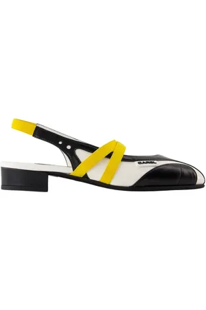 Carel Sko, Dame, Sort, 37 EU, Bomuld, Ferskenfarvede bomulds slingback sandaler