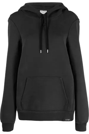 Courrèges Sweathshirts & Hoodies, Dame, Grå, XS, Bomuld, Grå bomulds sweatshirt med snøre i hætten