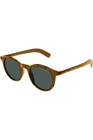 Montblanc Tilbehør, unisex, Brun, 49 MM, Uld, Solbriller Stilfuld Model