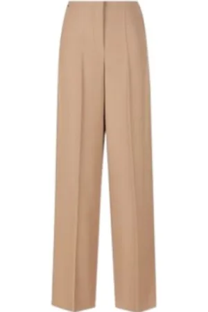 Fendi Bukser, Dame, , S, Uld, Højtaljede uldbukser