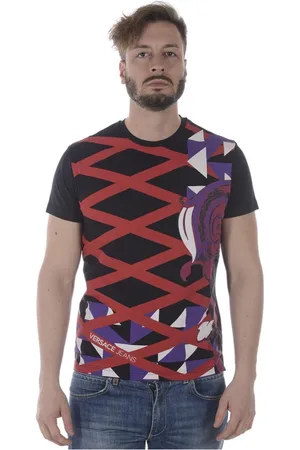 VERSACE Top, Herre, Flerfarvet, M, Print Sweatshirt T-Shirt Regular MC