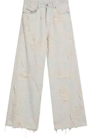 Diesel Jeans, Dame, Blå, W24, Flared Jeans med Zampa Stil