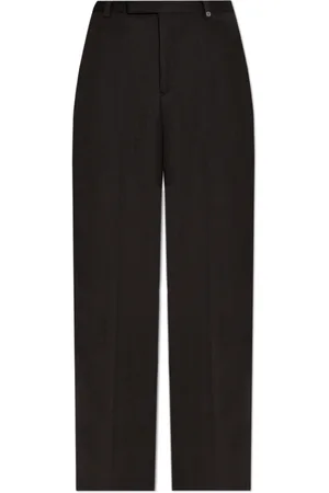 Burberry Bukser, Herre, Brun, L, Uld, Pleated Bukser