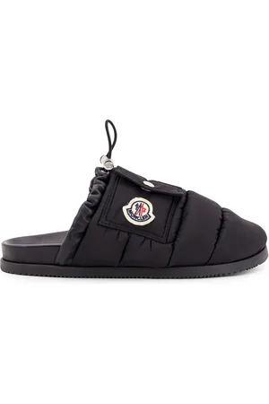 Moncler Sko, Dame, Sort, 39 EU, Læder, Polstret læder-mule med lomme
