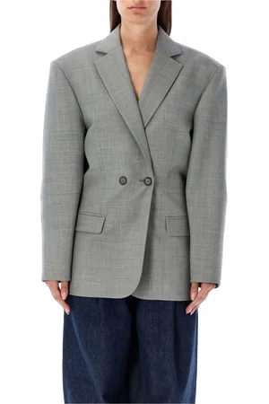 MAGDA BUTRYM Jakke, Dame, Grå, S, Uld, Double-Breasted Blazer