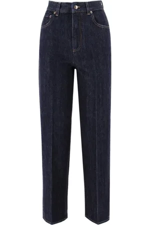 Loro Piana Bukser, Dame, Blå, M, Denim, Denim High Waist Jeans