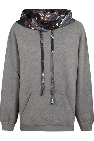 Etro Sweathshirts & Hoodies, Dame, Grå, M, Bomuld, Stilfuld Bomuldshættetrøje