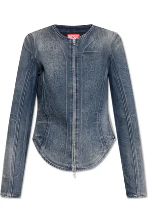 Diesel Jakke, Dame, Blå, XS, Denim, Denimjakke