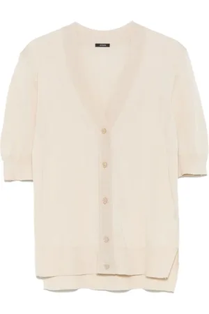 Joseph Strik, Dame, , S, Superfin V-hals Cardigan Kortærmet