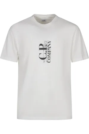 C.P. Company Top, Herre, Hvid, M, Bomuld, Kortærmet Jersey T-shirt