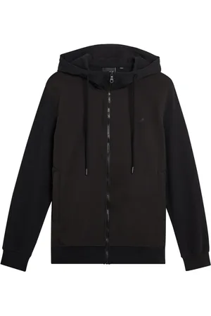 Lyle & Scott Sweathshirts & Hoodies, Herre, Sort, S, Bomuld, Softshell Hybrid Zip Through Hættetrøje