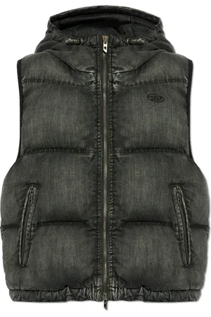 Diesel Jakke, Dame, Sort, 2XS, Denim, Insulated Vest W-Hopper