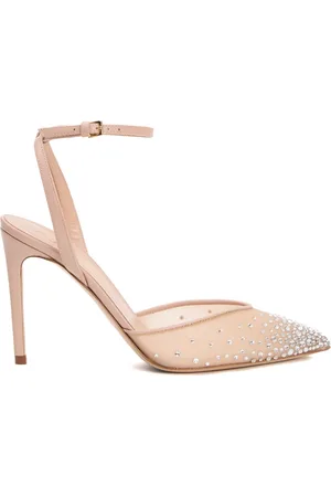 NINALILOU Sko, Dame, , 36 1/2 EU, Læder, Slingback Sandaler med Rhinestones