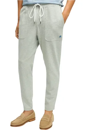 Brooks Brothers Bukser, Herre, Grå, M, Suede, Stretch Sueded Cotton Jersey Sweatpants