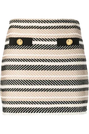 Elisabetta Franchi Nederdel, Dame, , S, Neutral Strikket Mini Nederdel