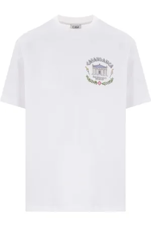 Casablanca Top, Herre, Hvid, M, Bomuld, Sporty Hvid Bomuldsjersey T-shirt