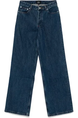 A.P.C. Jeans, Dame, Blå, W28, Denim, Elisabeth Denim Jeans med Kontrastsyninger