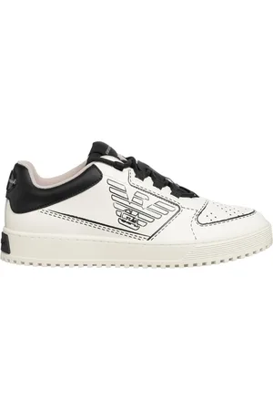 Emporio Armani Sko, Herre, Hvid, 43 EU, Polyester, Lace Closure Sneakers