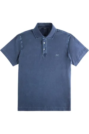 FAY Top, Herre, Blå, M, Bomuld, Klassisk poloshirt