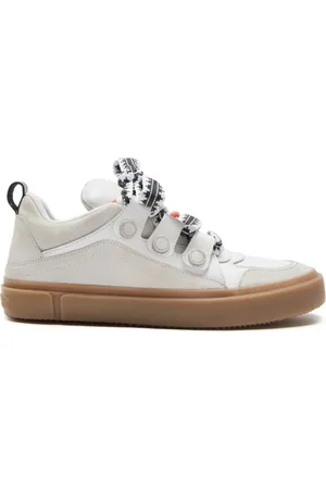 MARCELO BURLON Sko, Herre, Hvid, 42 EU, Hvide flade sneakers