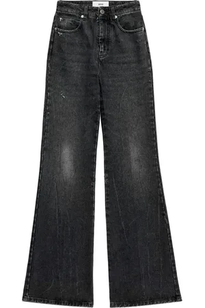 Ami Jeans, Dame, Sort, W30, Bomuld, Sort Flare Fit Jeans