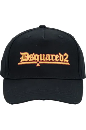 Dsquared2 Tilbehør, unisex, Sort, ONE SIZE, Bomuld, Signatur Baseball Cap med Spænde