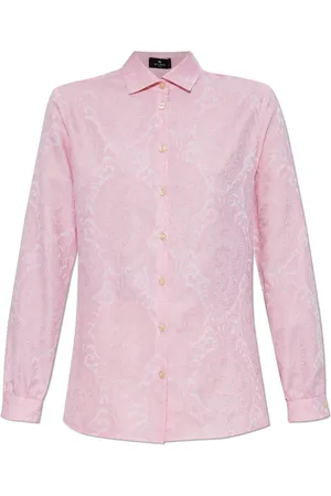Etro Bluser & Skjorter, Dame, Lyserød, 2XS, Bomuld, Paisley Mønstret Skjorte