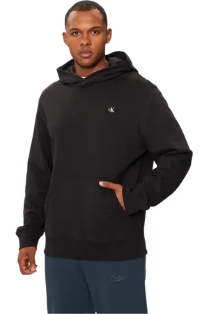 Calvin Klein Sweathshirts & Hoodies, Herre, Sort, 2XL, Uld, Stilfuld hættetrøje med hætte