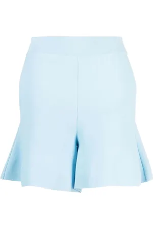 Stella McCartney Shorts, Dame, Blå, 2XS, Polyester, Strong Silhouette High Waist Shorts