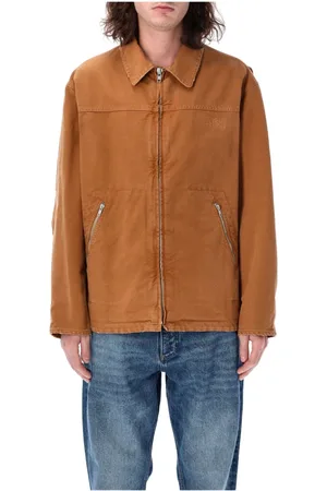 Maison Margiela Jakke, Herre, Brun, L, Bomuld, Canvas Zip Jakke