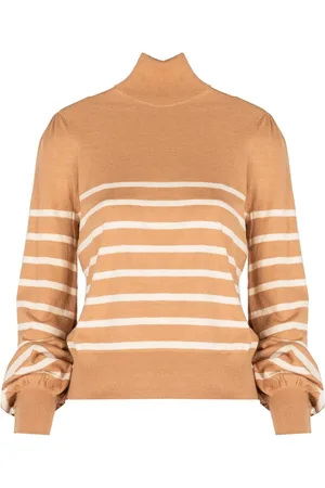 Liu Jo Strik, Dame, Brun, M, Elegant figursyet sweater