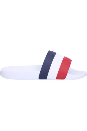 Moncler Sko, Dame, Hvid, 36 EU, Striped Logo Slides