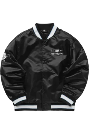 New Balance Jakke, Herre, Sort, S, Uld, Hoops Woven Bomberjakke