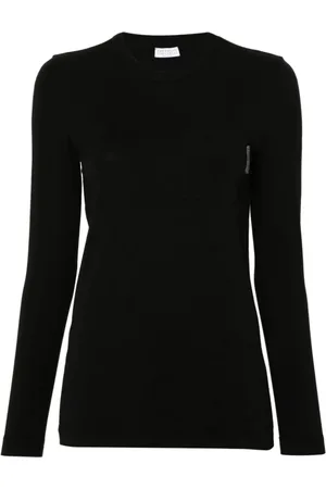 Brunello Cucinelli Top, Dame, Sort, XS, Uld, Stilfulde dame T-shirts og polos