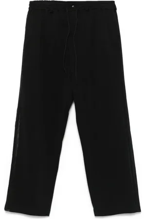 Y-3 Bukser, Herre, Sort, M, Sort elastisk snøret taljebåndsbukser