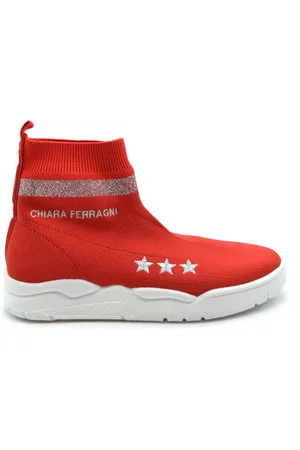 Chiara Ferragni Sko, Dame, Rød, 36 EU, High-Top Sneakers