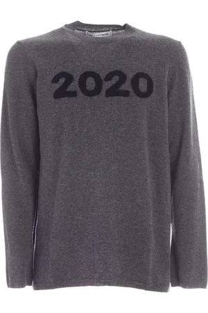 Comme des Garçons Strik, Herre, Grå, S, Uld, Melange Grå Uldstrikket Pullover
