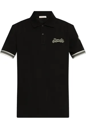 Moncler Top, Herre, Sort, L, Bomuld, Logo Polo