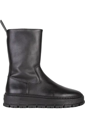 &Copenhagen Sko, Dame, Sort, 36 EU, Læder, Flade Mid-Calf Støvler