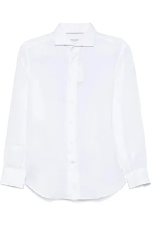 Brunello Cucinelli Skjorte, Herre, Hvid, XL, Hvid Skjorte