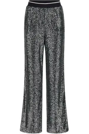 Guess Bukser, Dame, Sort, S, Polyester, Logo Bukser