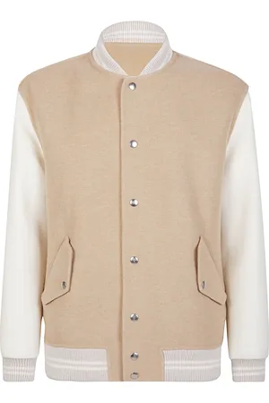 ELEVENTY Jakke, Herre, Brun, 3XL, Cashmere, Color Block Wool Cashmere Bomber